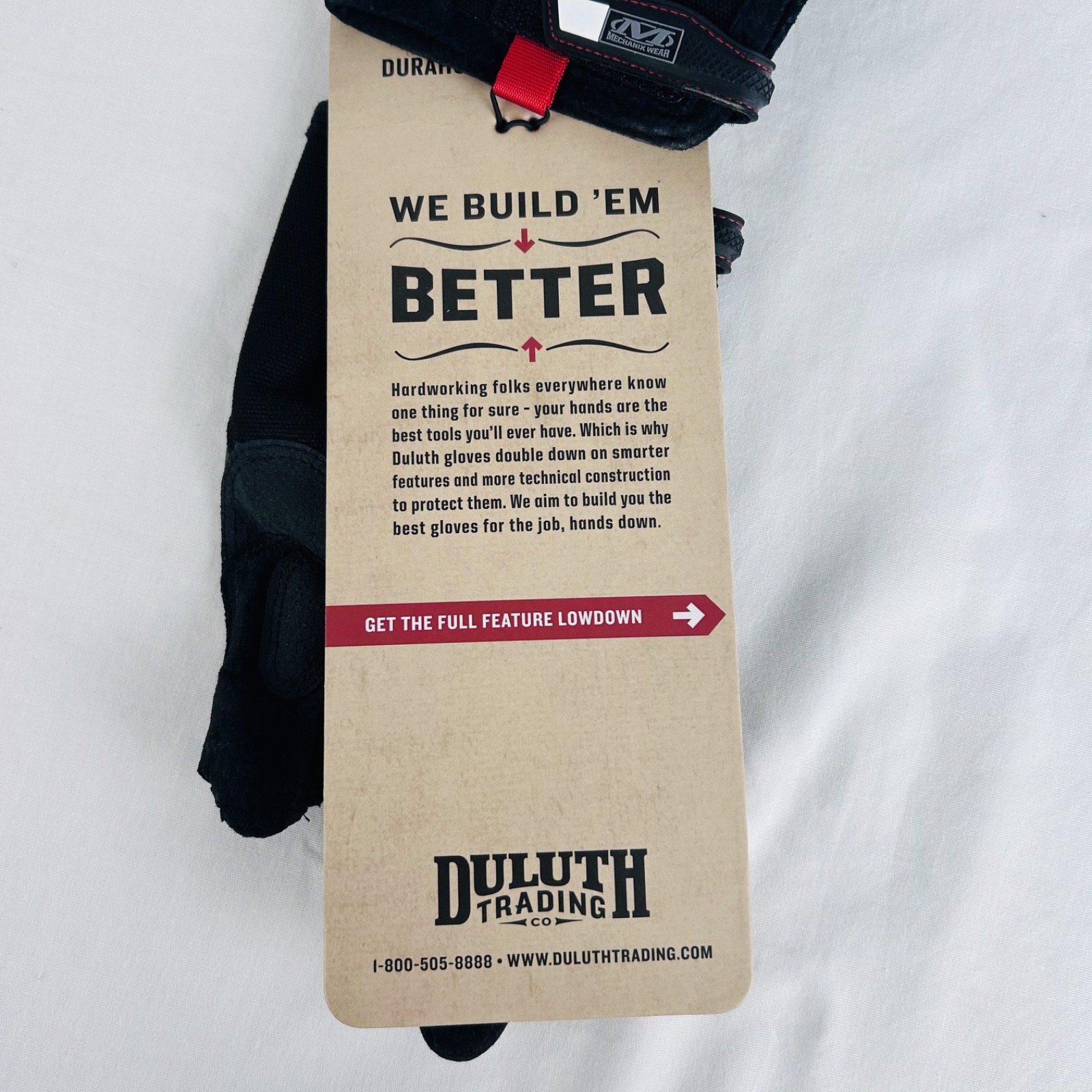 Duluth Trading Co Durahog Framer Work Gloves XL Leather Abrasion Resistant NEW