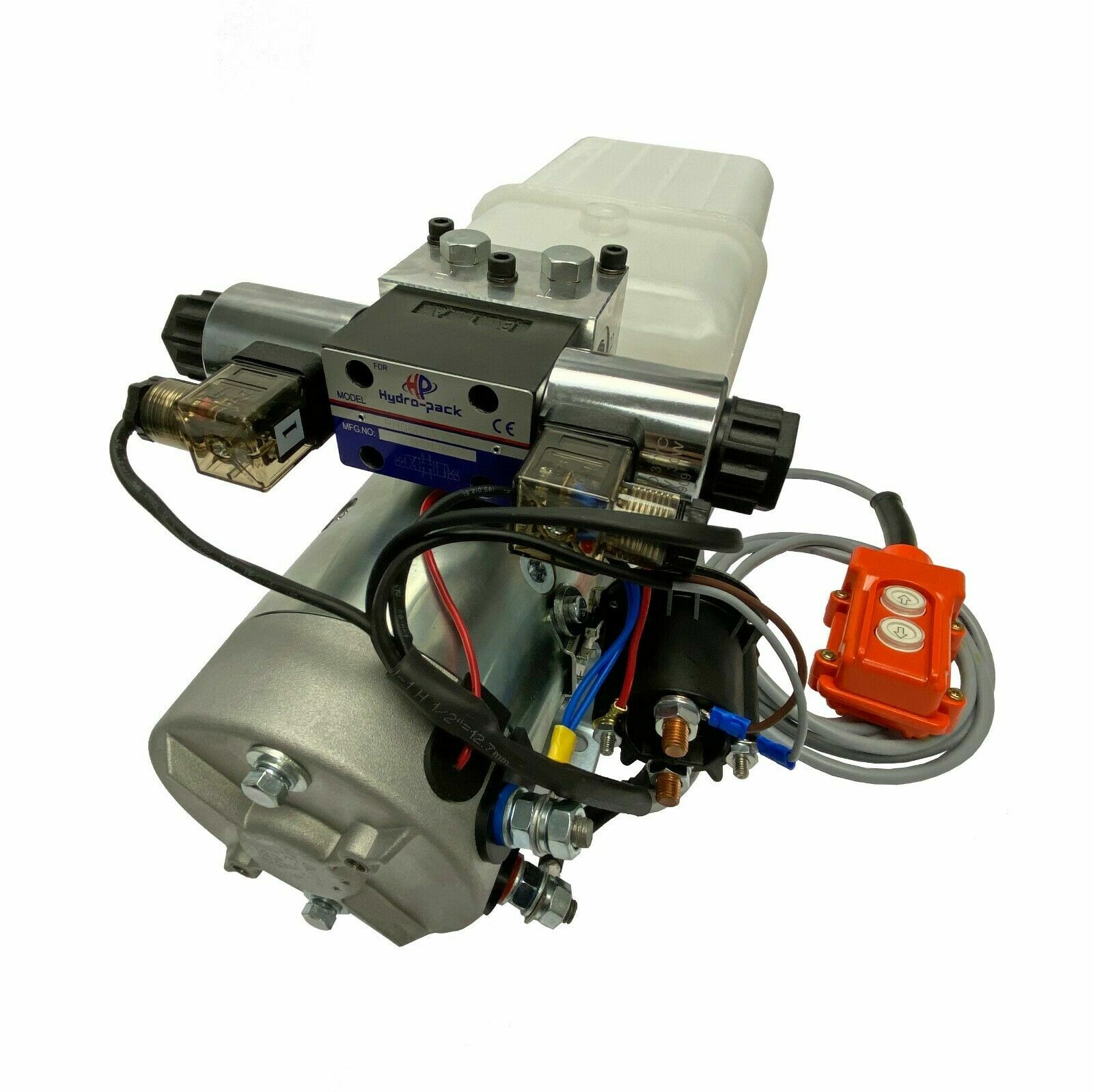 12V DC Double Acting Hydraulic Power Unit 10 Qt plastic tank with Remote Control