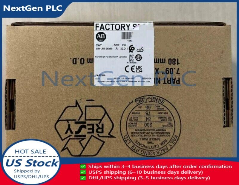 New Sealed Allen-Bradley 2080-L50E-24QBB Micro850 24 I/O EtherNet/IP Controller