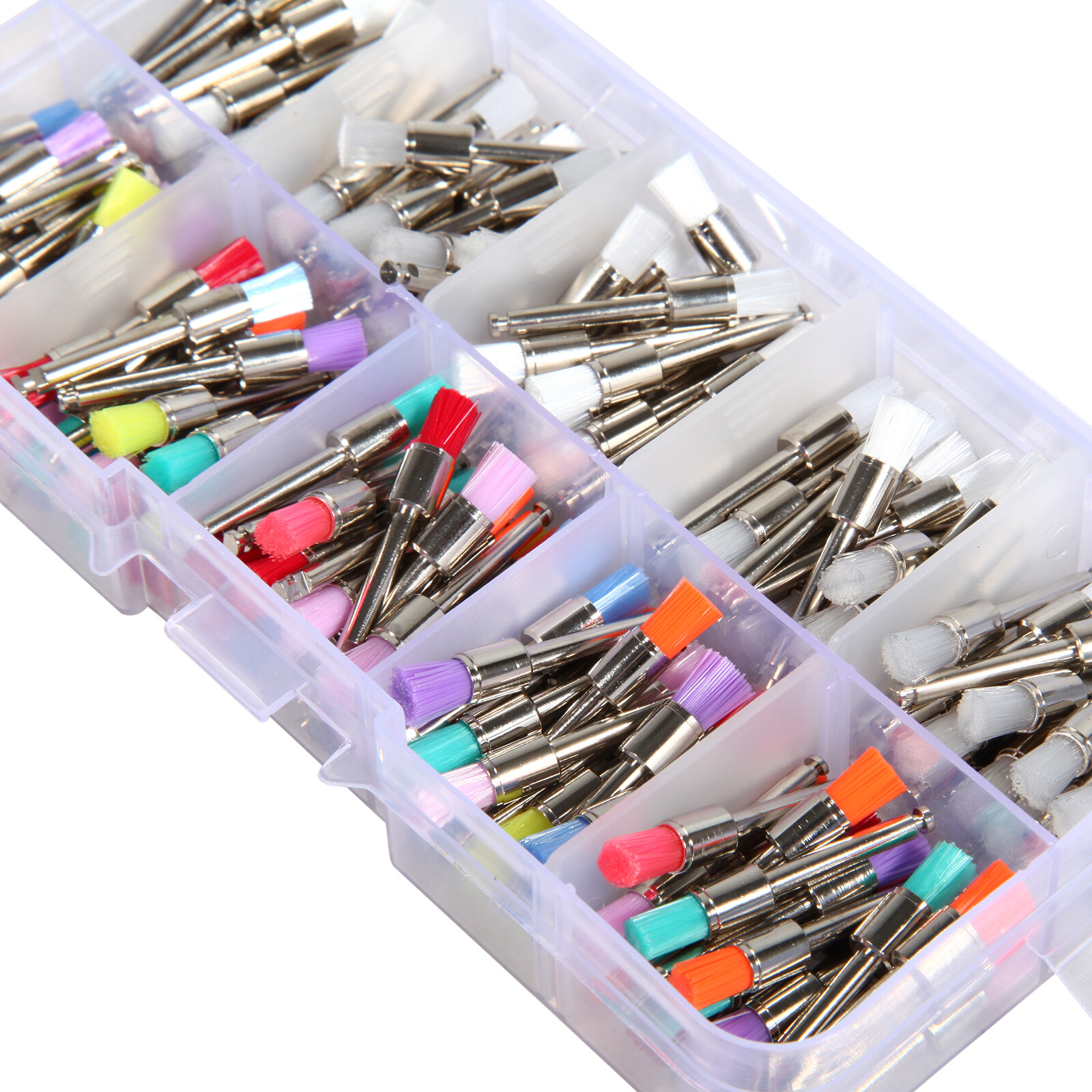 200Pcs Dental Nylon Materials Closure Flat Polishing Prophylaxis Brushes