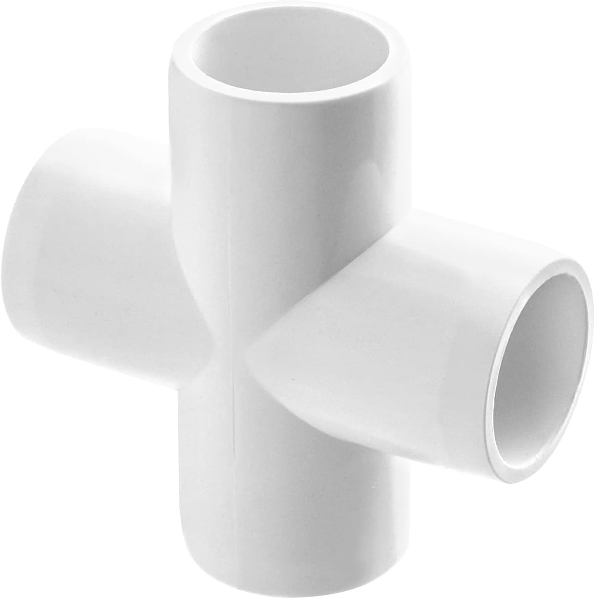 4-Way 1/2” PVC Cross Fittings 10 Pack | Furniture Grade, White, DIY Projects Kit