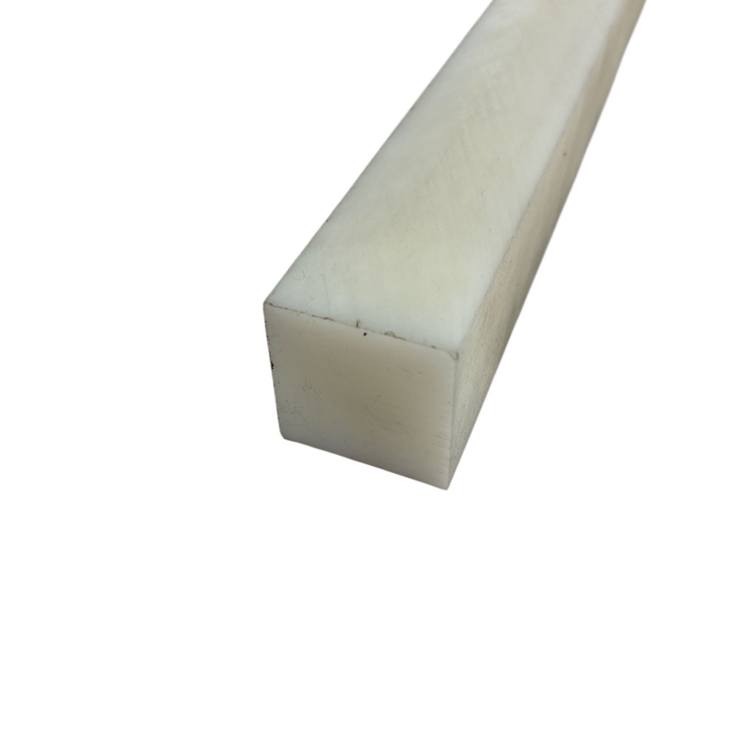 1-1/4″ x 1-1/4″ x 27″, Nylon 6/6 Plastic Bar, Sheet, Plate, Natural