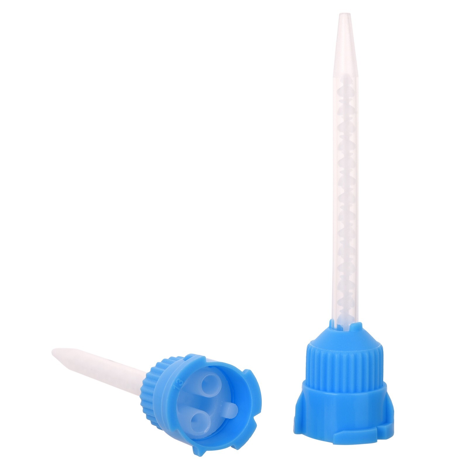 Dental Mixing Tips Impression Temporary C&B Material Blue/White Long 50/Pack