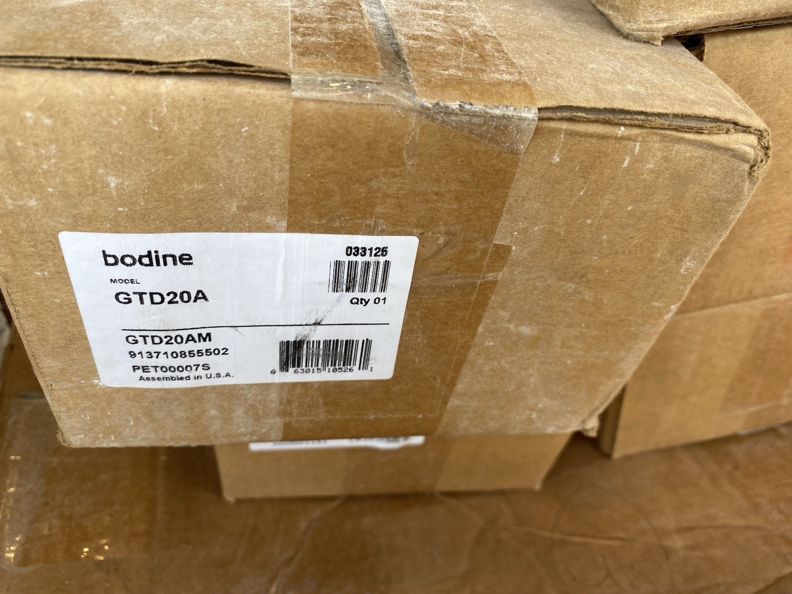 BODINE GTD20A 120/277V 50/60HZ 9W 20A TYPE 2 EMERGENCY LIGHTING TRANSFER SWITCH