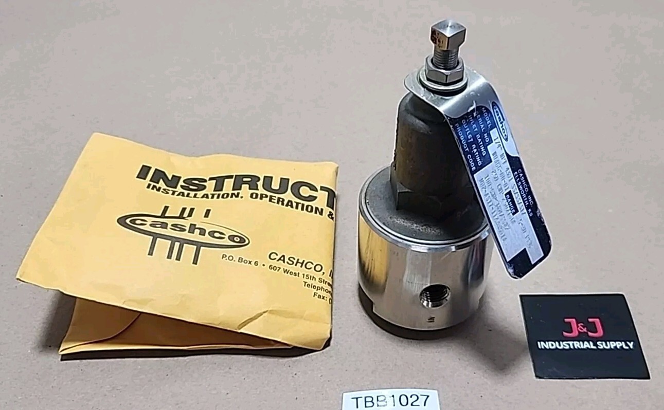*PREOWNED* Cashco 1/4″ Npt 4381 SS/SS/S1 Regulator 5-30Psig 250CWP + Warranty!