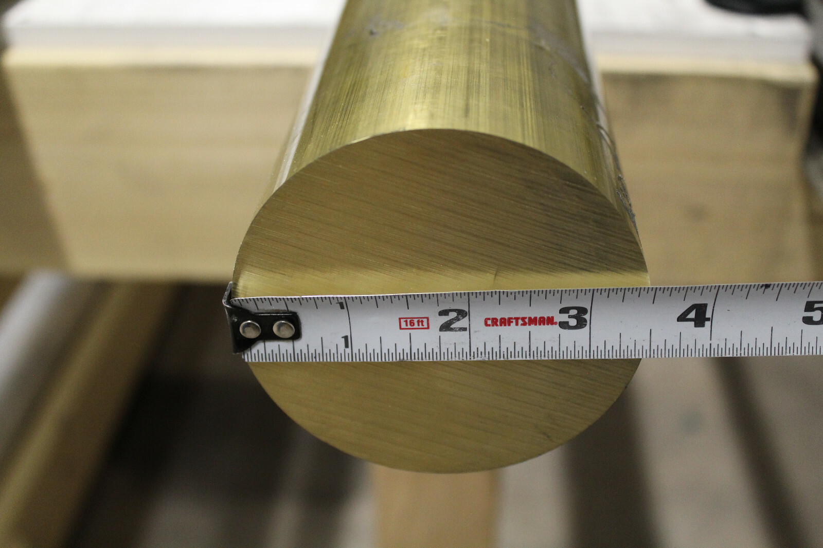 3-1/2″ C360 BRASS ROUND ROD 1″ long Solid H02 Lathe Bar Stock Half Hard