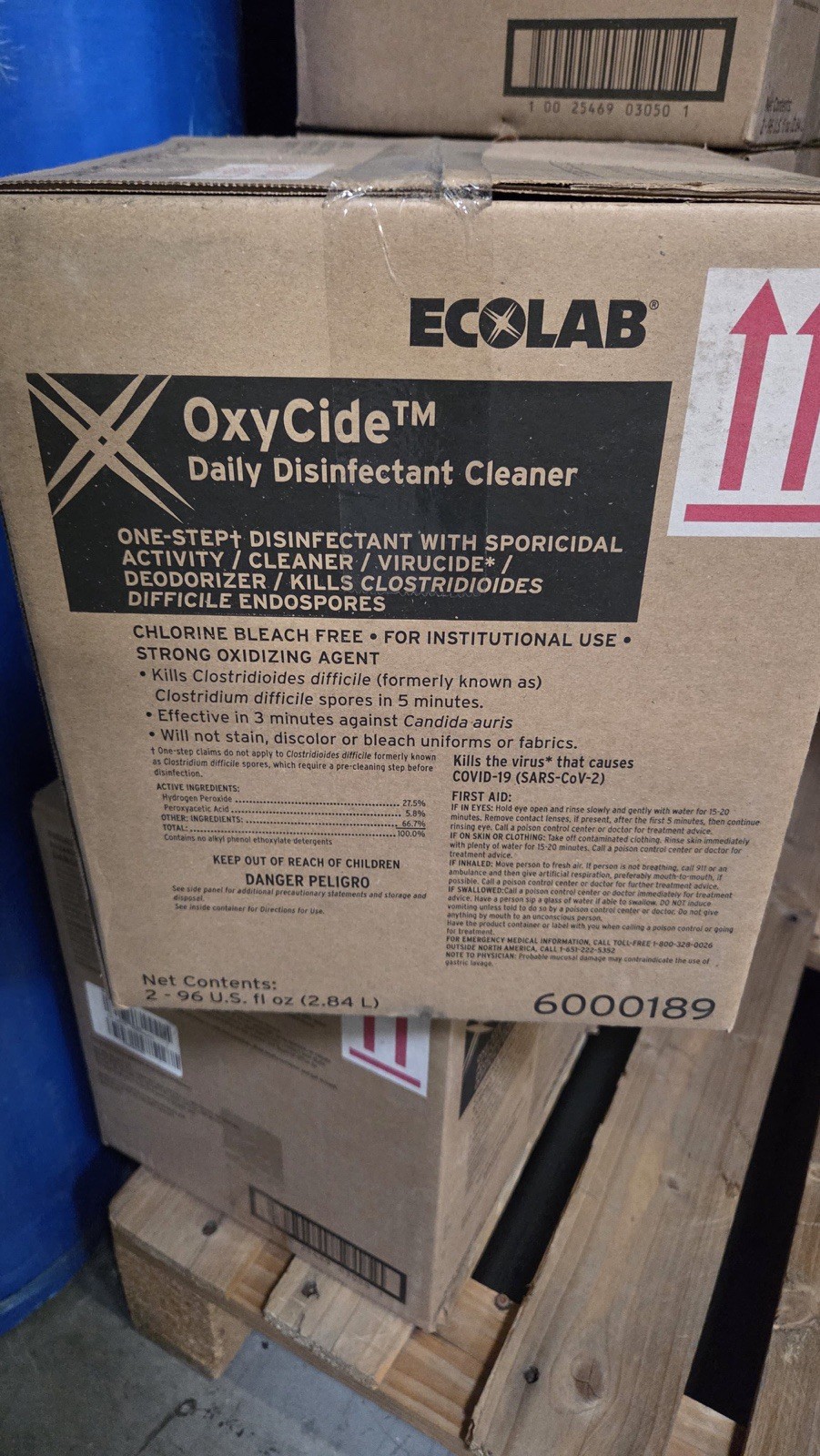 Ecolab Oxycide Daily Disinfectant Cleaner 6000189, 96oz-2pk