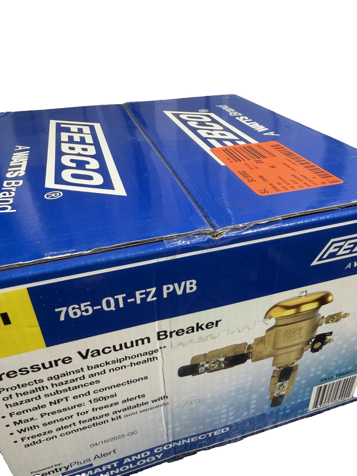Febco 765-QT-FZ 1 in. Bronze Pressure Vacuum Breaker Backflow Preventer 150 PSI