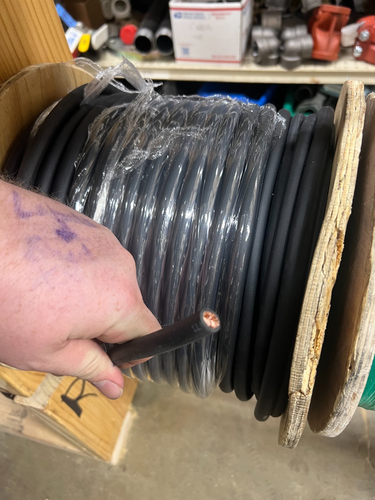 25′ FlexAPrene 2 AWG Copper Welding Battery Cable Flexible Rubber SGR SAE J1127