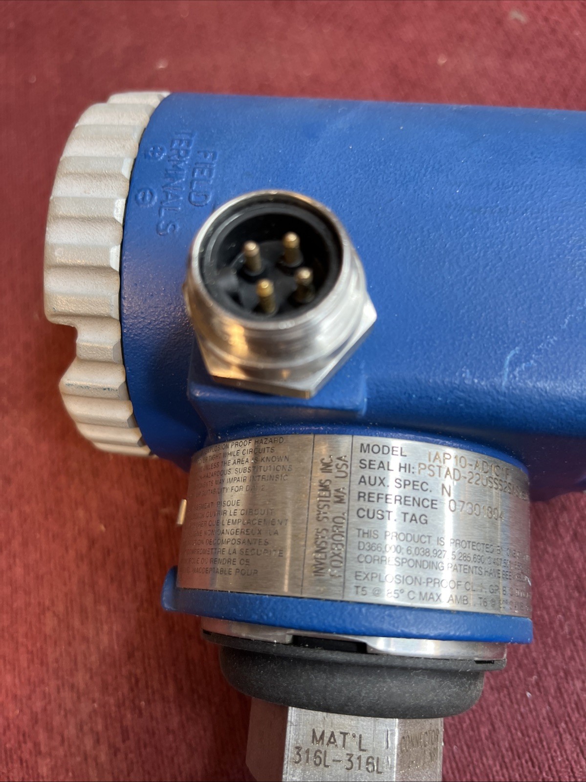 FOXBORO IGP10-AD1C1F PRESSURE TRANSMITTER 0-30 PSI 12.5-42.0 VDC