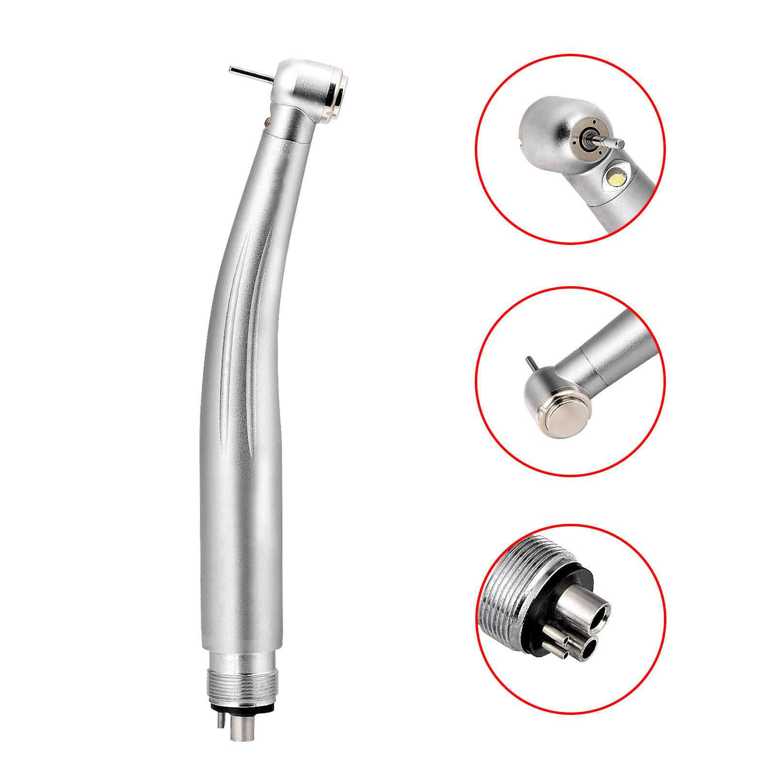 10pcs Dental Fiber Optic LED E-generator High Speed Air Turbine Handpiece 4 Hole