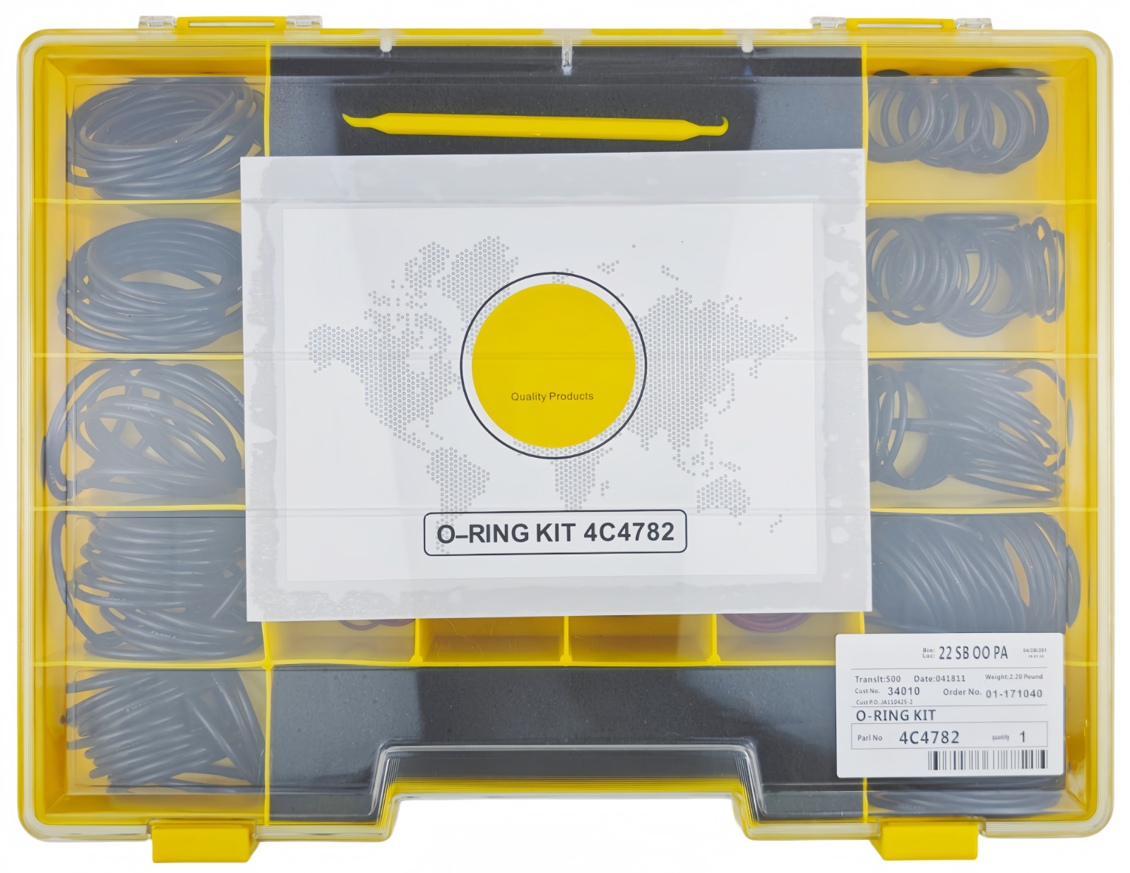 580 Pcs Seal O-Ring Kit 4C-4782 for CAT Caterpillar SAE STOR ORFS 61 62 Nitrile