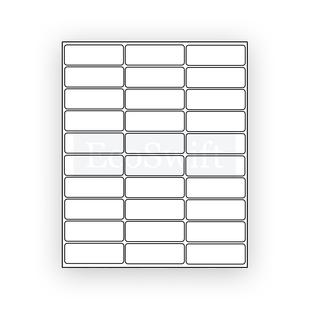 90000 2.625 x1 EcoSwift Laser Address Shipping Adhesive Labels 30/sheet 1 x2 5/8