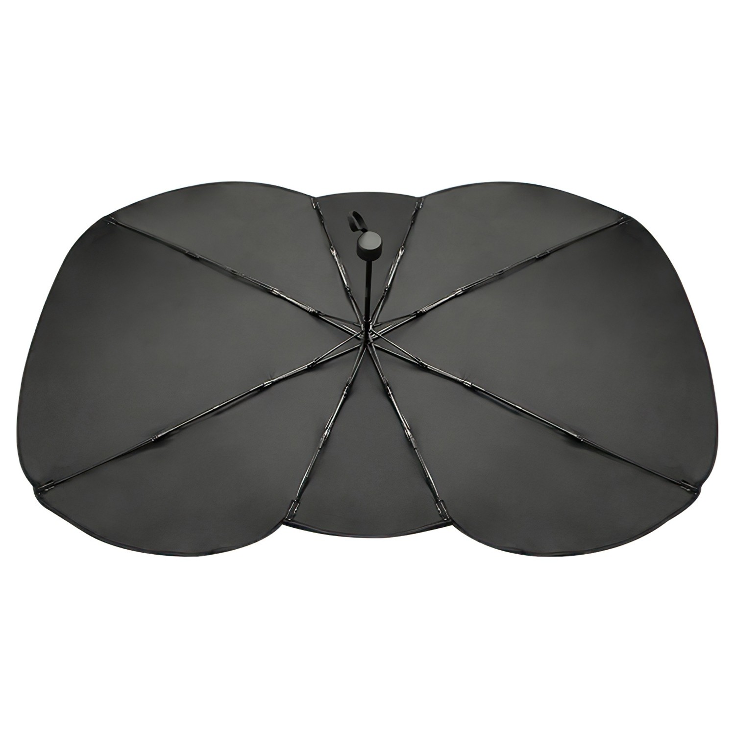 57x33In Foldable Car Sun Umbrella For Car Truck SUV Silver Titanium w/Bag