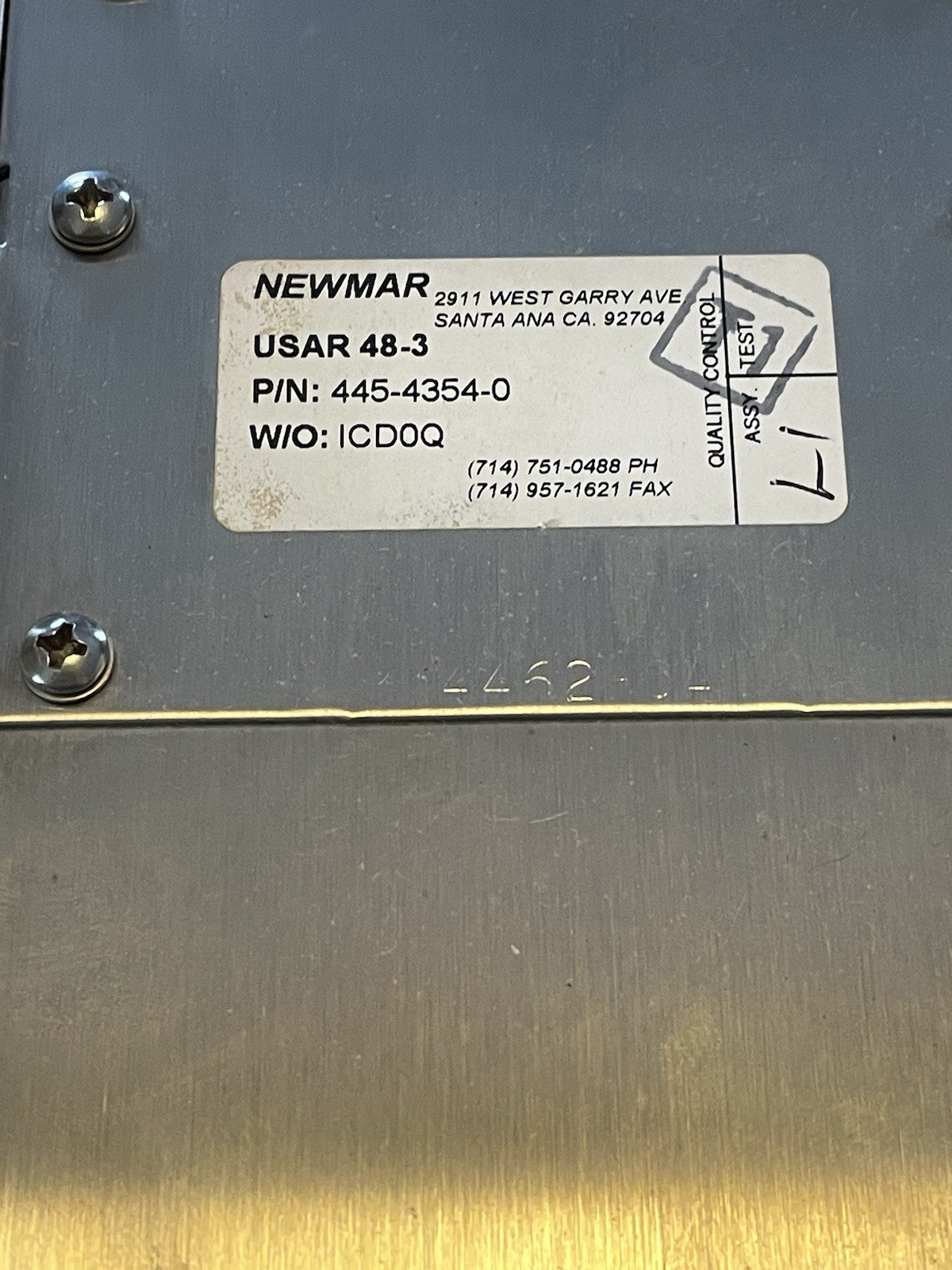 NEWMAR UNITY STAND ALONE RECTIFIER Model:USAR 48-3