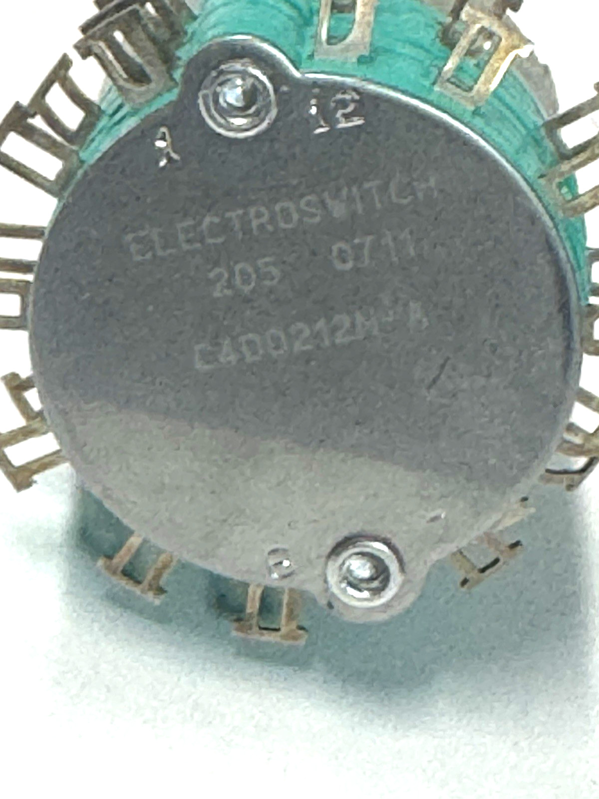Electroswitch C4D0212N-A Rotary Switch 2 Pole 12 Position Panel Mount NOS