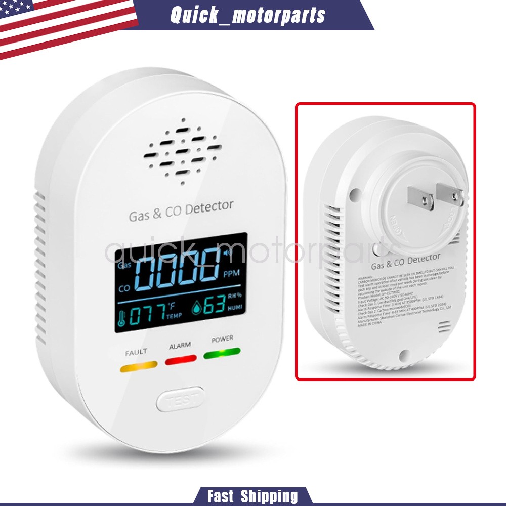 New Digital Gas Leak Detector Alarm Sensor Propane Butane Methane Natural Gas