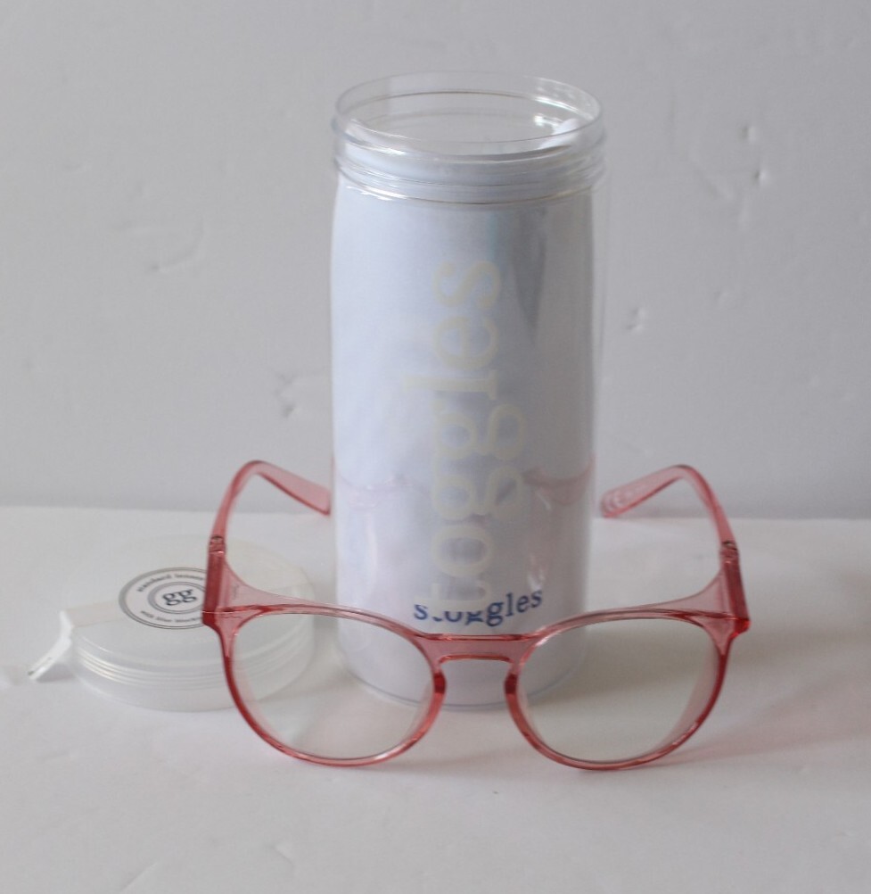 👓 Stoggles Peach Z87.1 Certified Anti-Fog Blue Light Safety Glasses 50-20-145