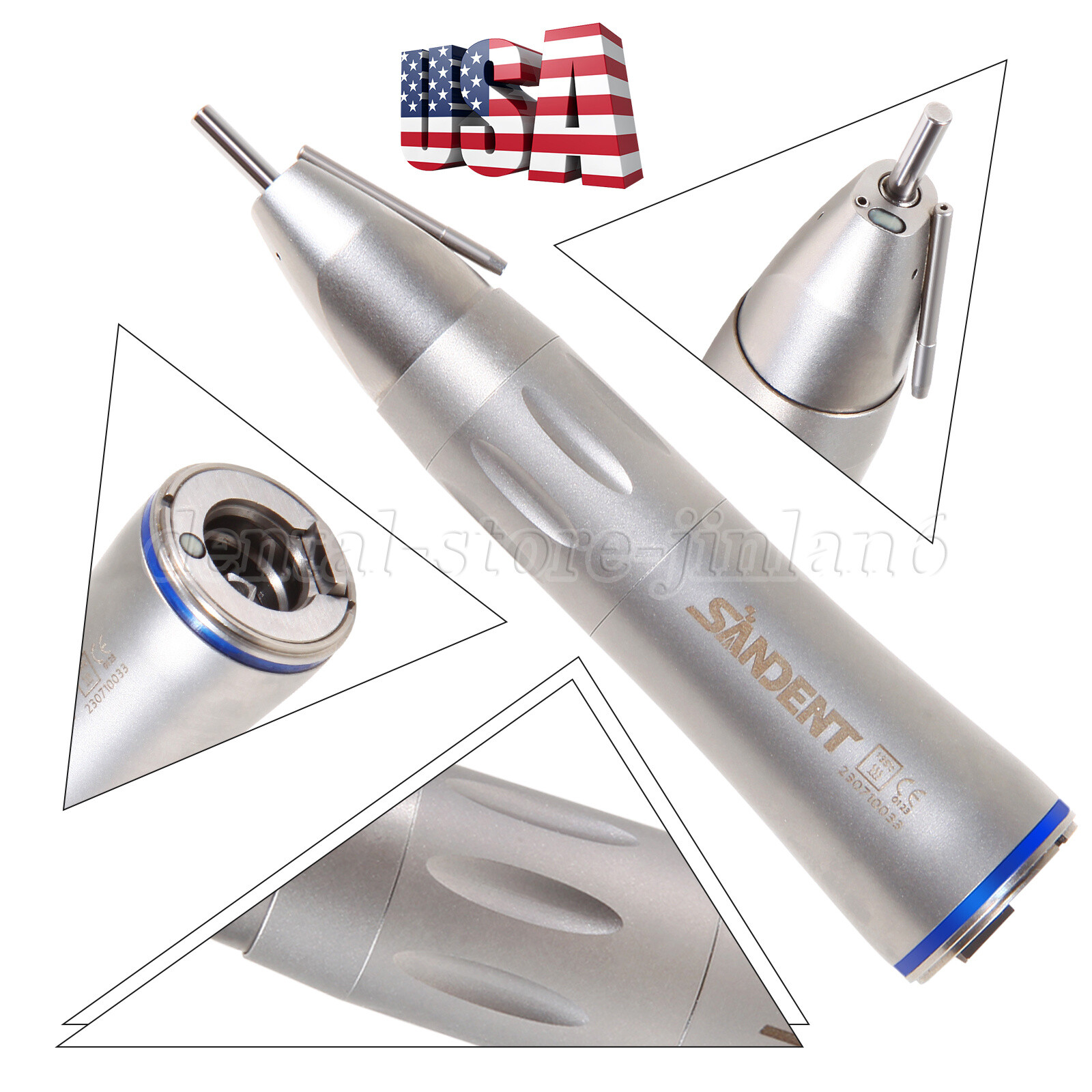 Dental 1:1 LED Fiber Optic Low Speed External Straight Surgical Handpiece COXO