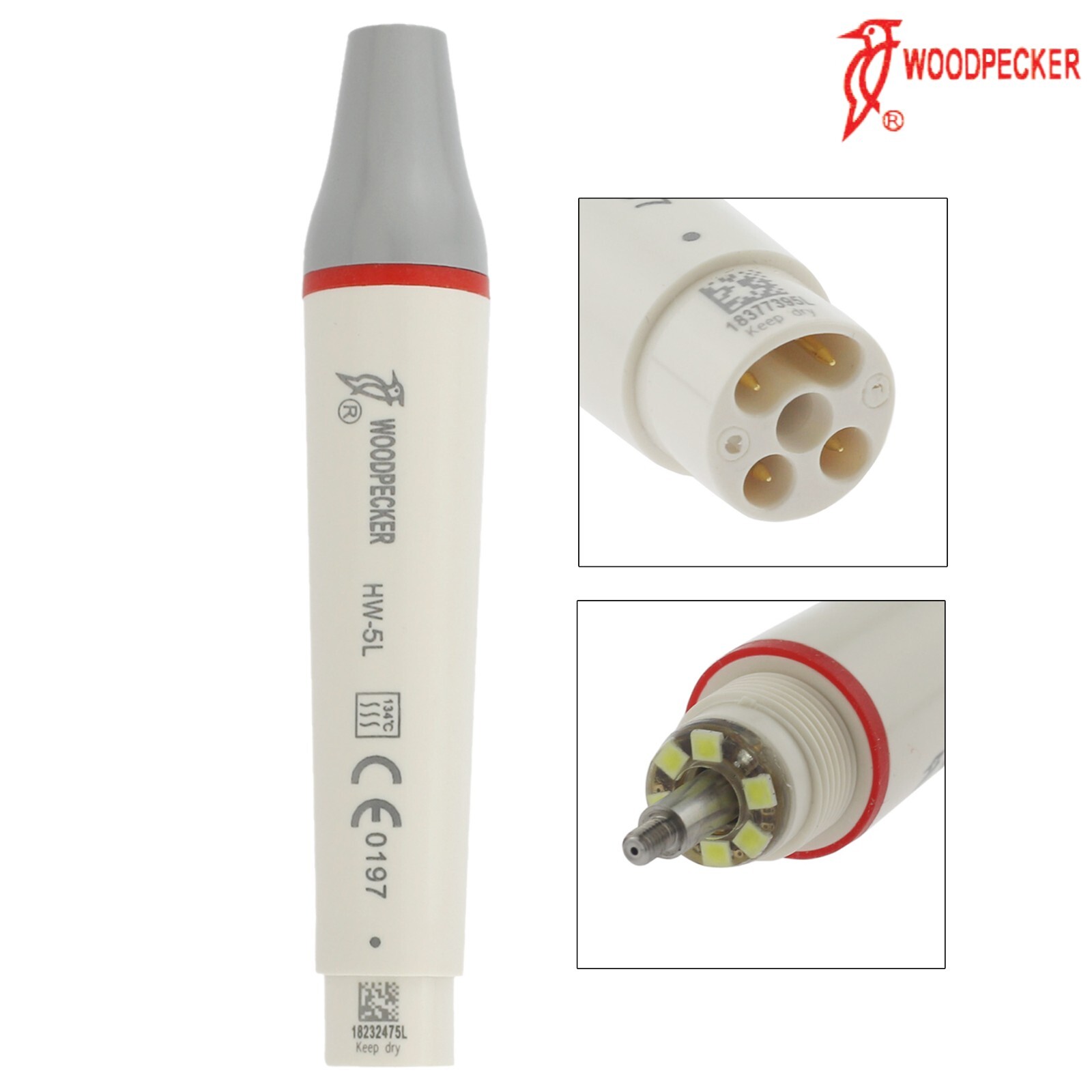 Woodpecker Dental Piezo Scaler LED Handpiece Tips G1 P1 EMS PIEZON HP-5L HW-5L