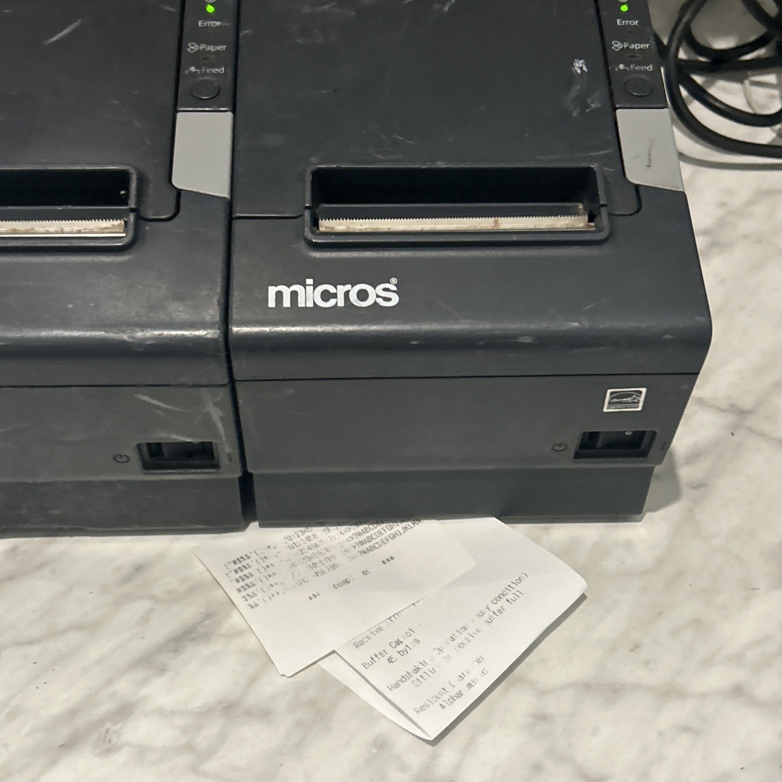 Lot Of 2: Micros Epson M244A TM-T88IV Thermal POS Receipt Printer Tested!
