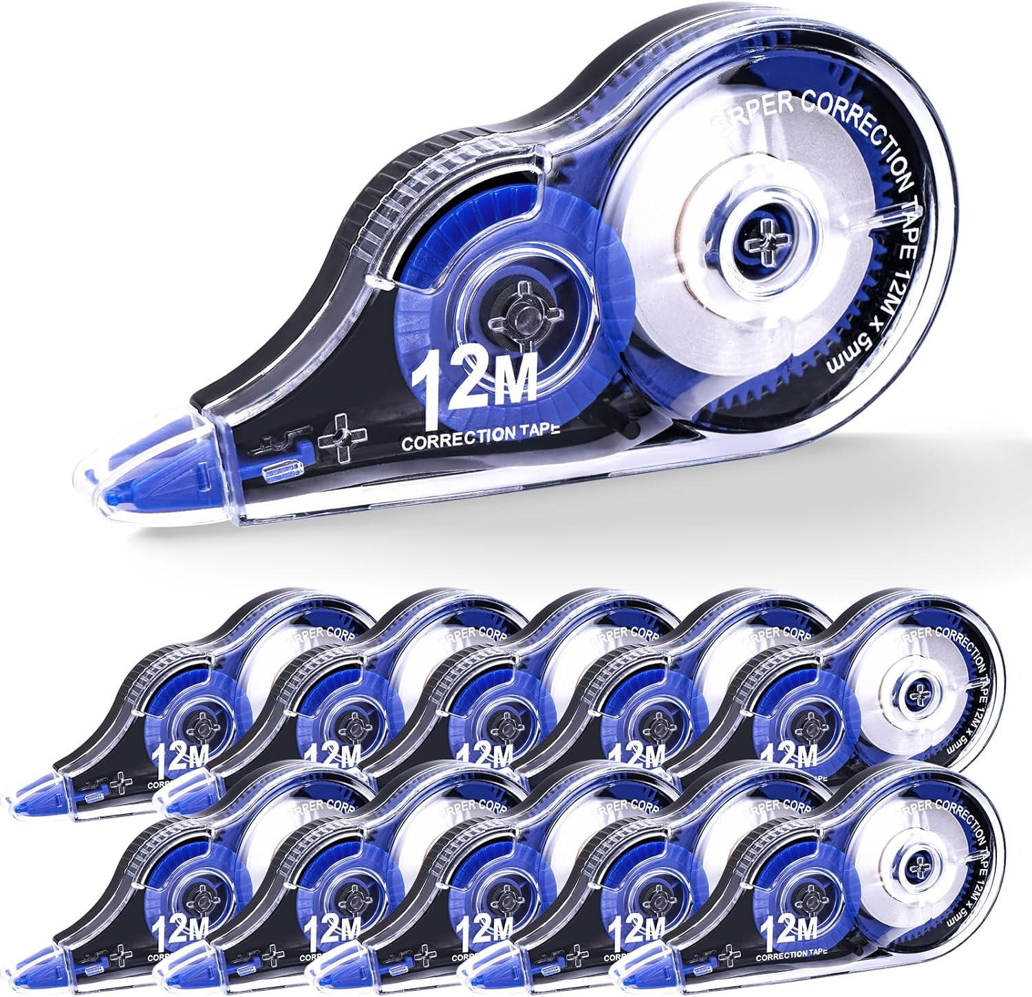 Correction Tape, 10 Pack Correction Tape Easy to Use Applicator for Instant Corr