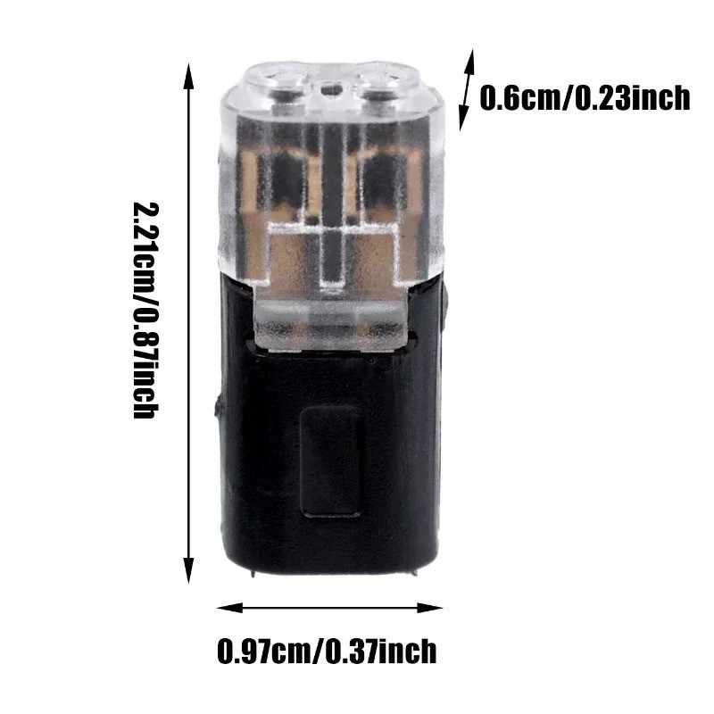100pcs Double-Wire Plug-in Connector, Cable Clamp with Locking Buckle, AWG 18-22