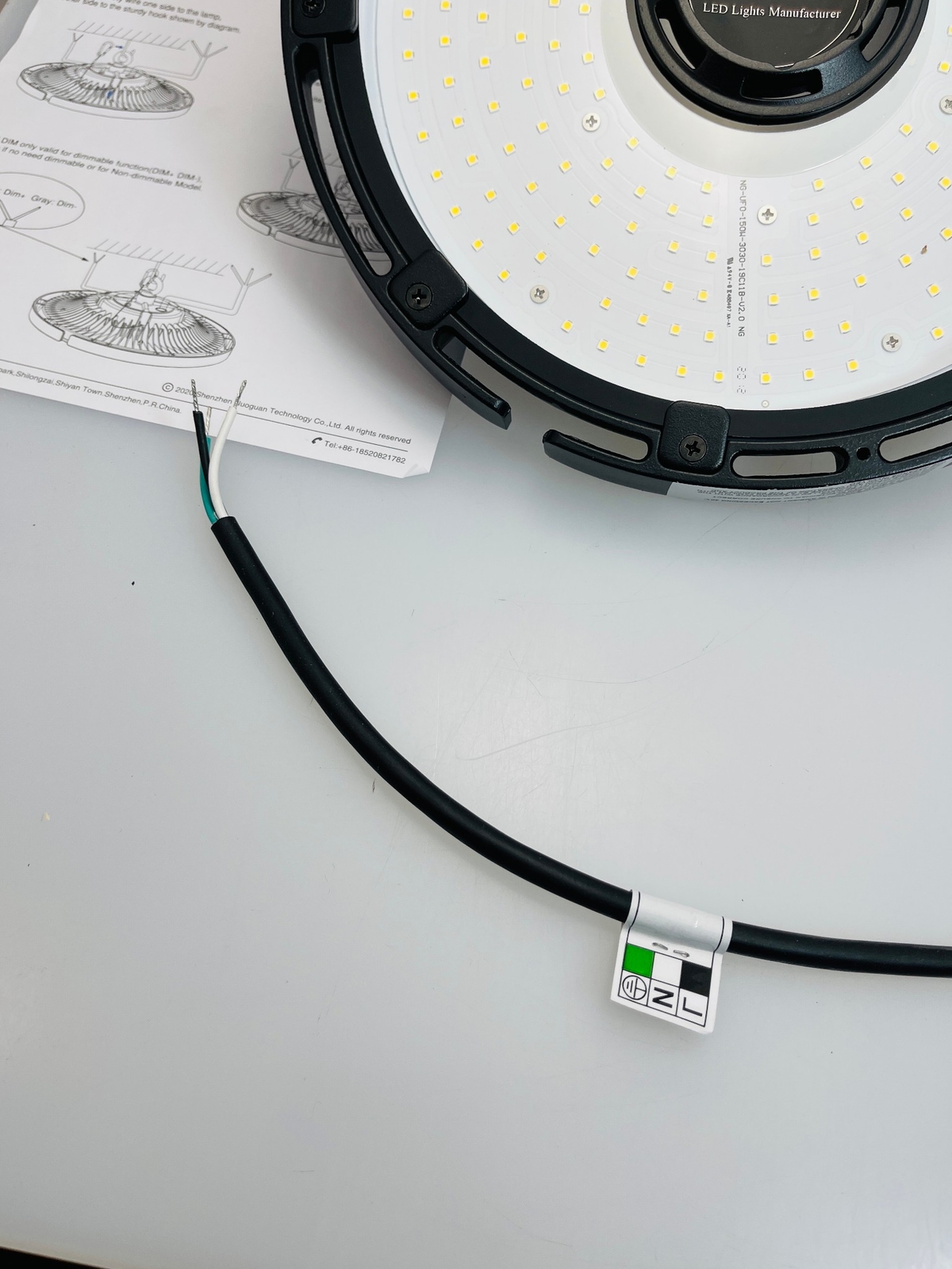 LED High Bay Light 150W UL/CE Certified 22,500LM 5000K High Bay LED Shop Light,