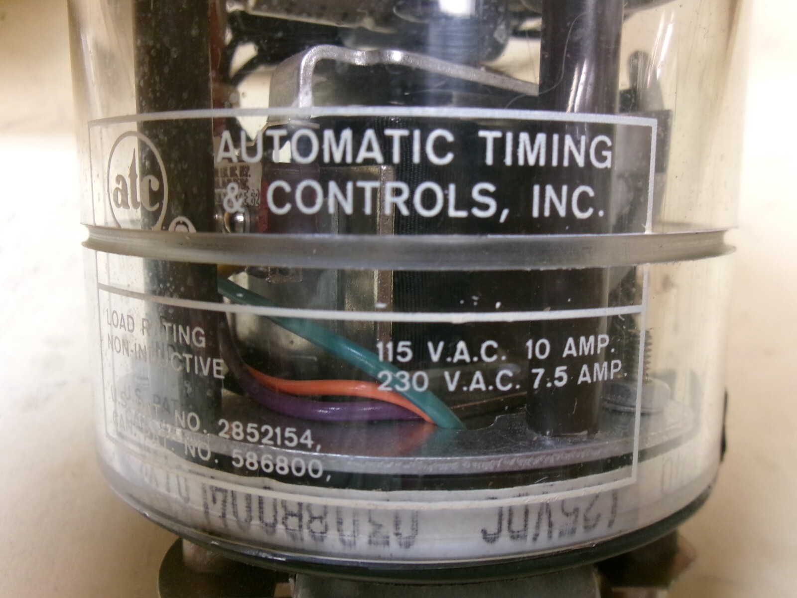ATC )308B004L01XK SA67264 Timing Relay 0-15 Seconds , 125 VDC
