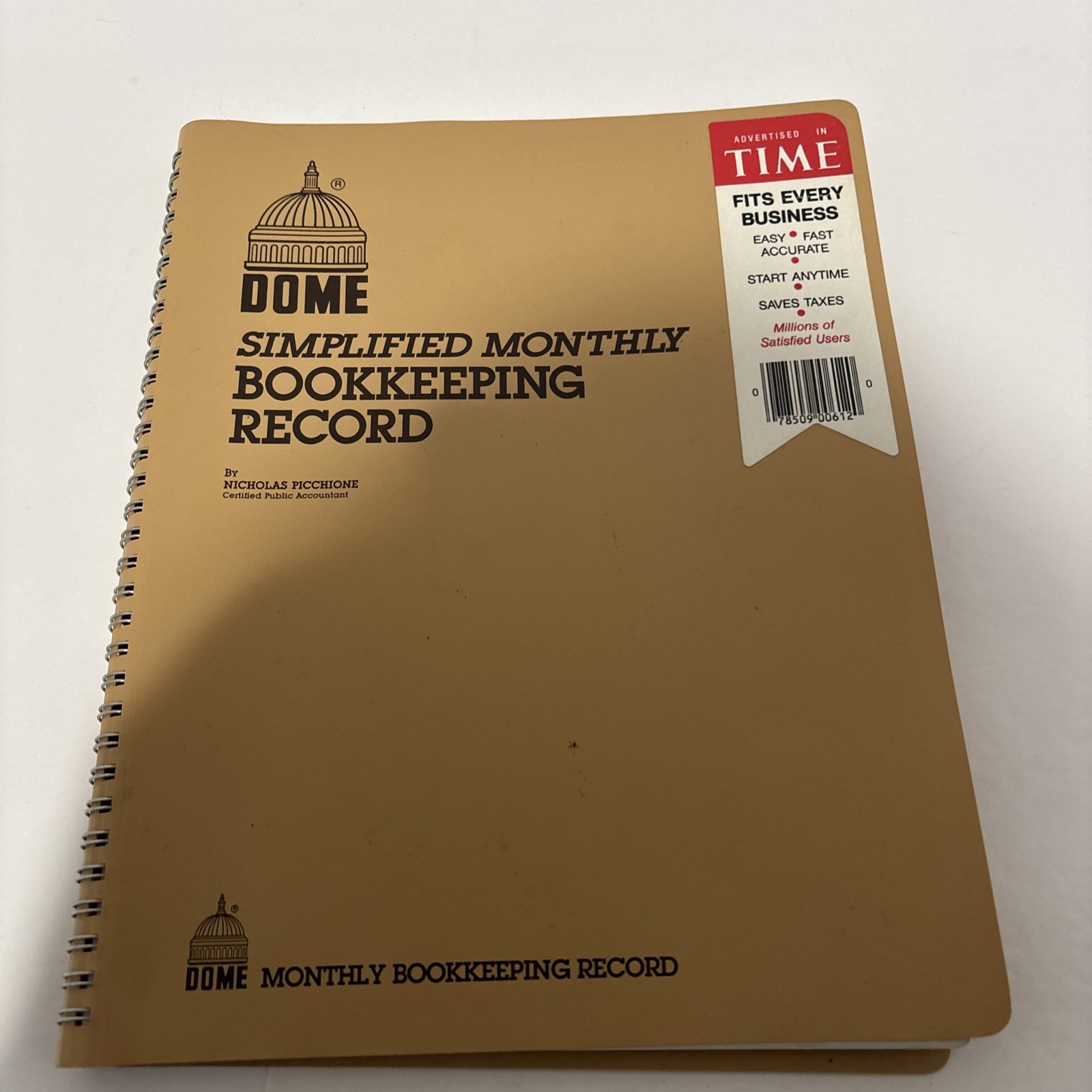 DOME Simplified Monthly Bookkeeping Record Book 2005 Spiral Bound New