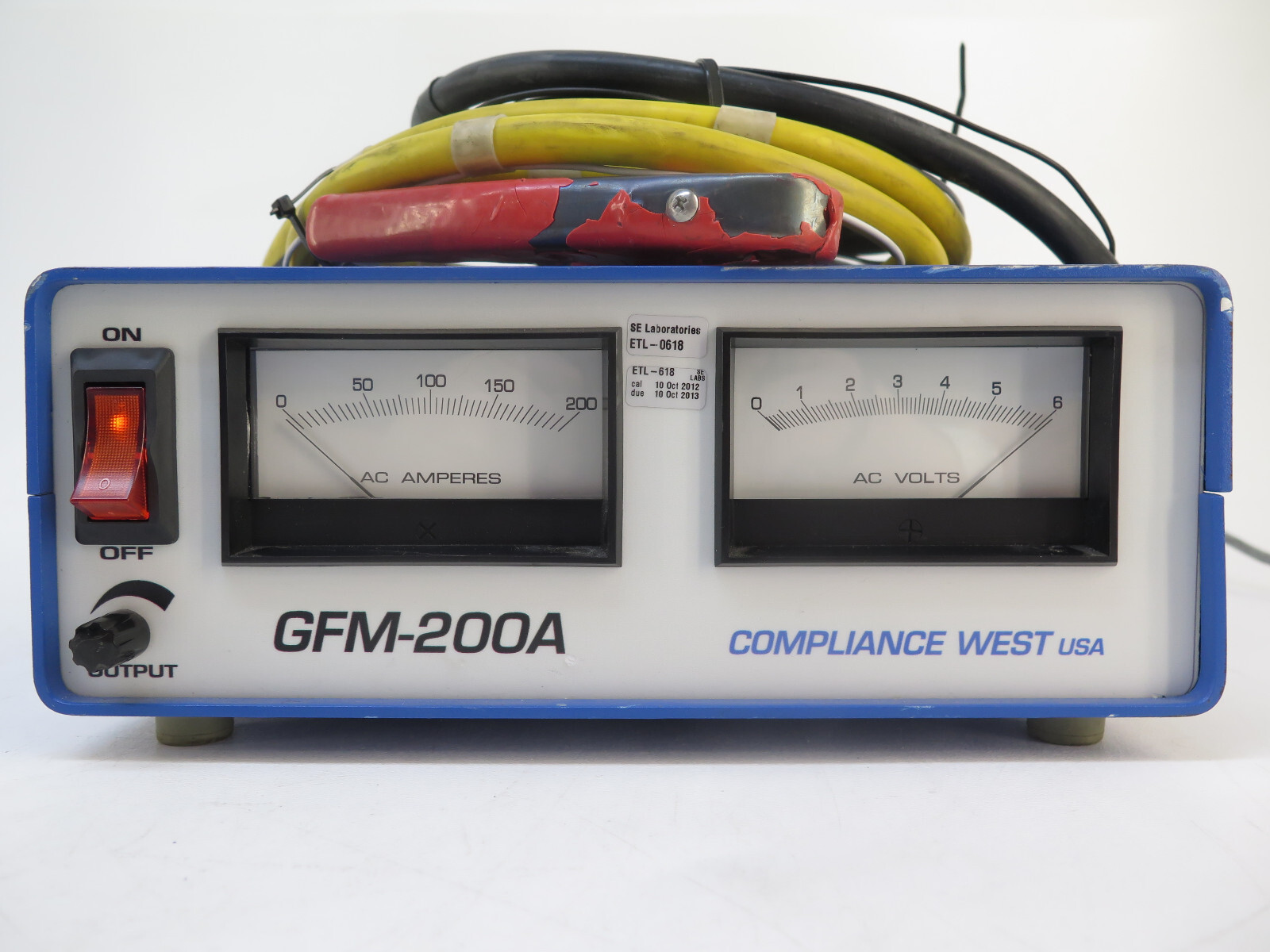 Compliance West GFM-200A Ground Continuity Tester Output 0-200 Amps ac ± 3%
