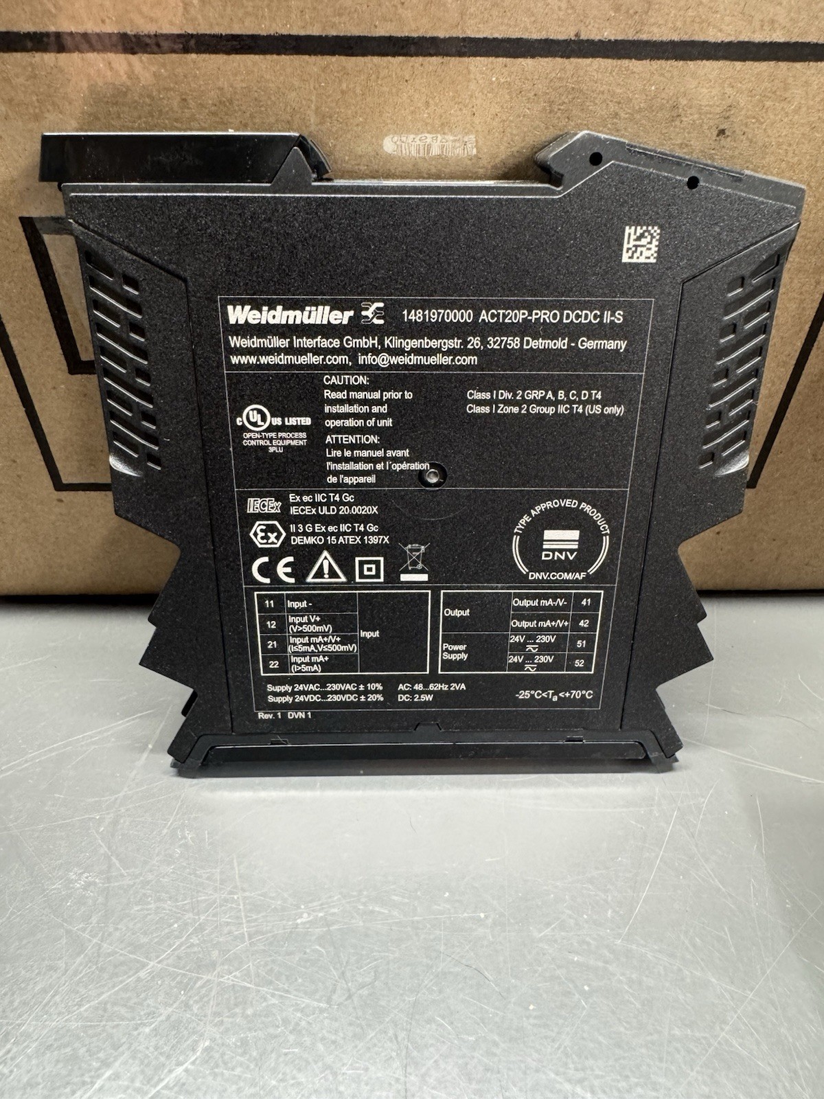Weidmuller ACT20P-PRO DCDC II-S 1481970000 Analog Signal Conv NEW IN BOX Surplus