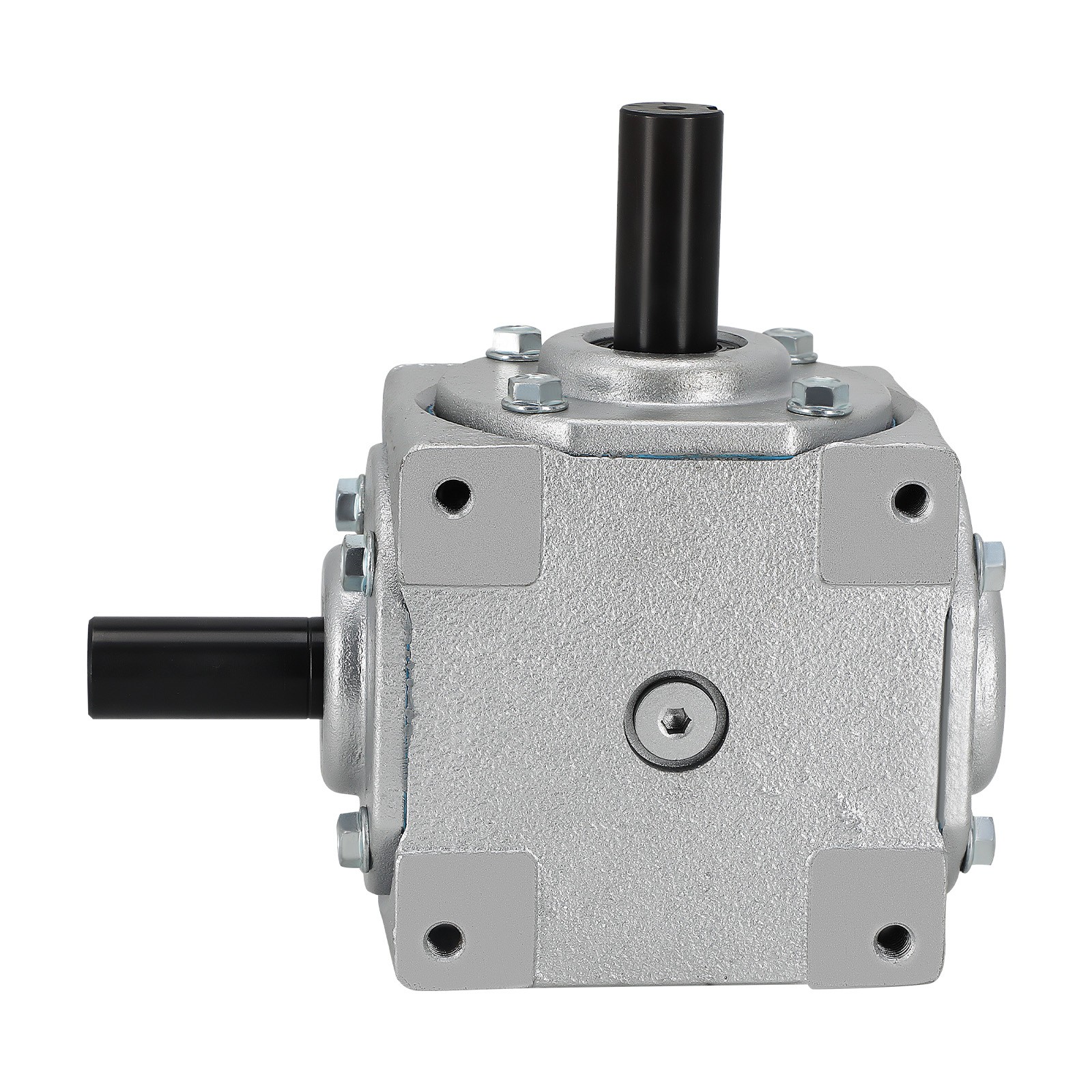 40 HP Right Angle Bevel Gearbox with 2 Keyed Shafts CW/CW 1 to 1 Ratio