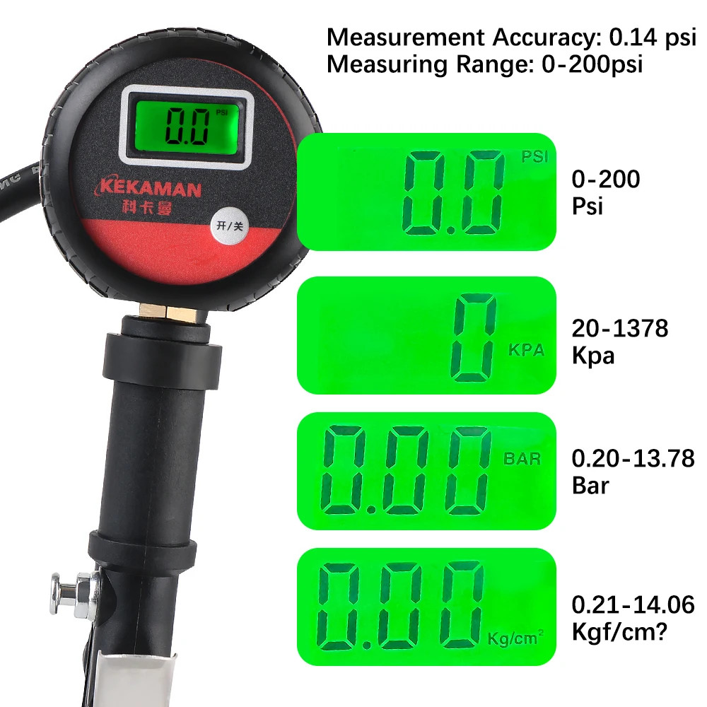 For Car Truck Vehicle Motorcycle Auto Tire Pressure Gauge LCD Digital Tyre Teste