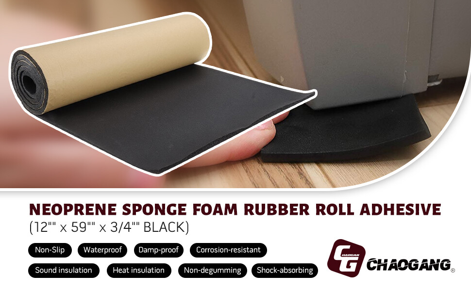 2Roll 59″x12″ Self-Adhesive Sound Insulation Acoustic Foam, Sound Proof Padding