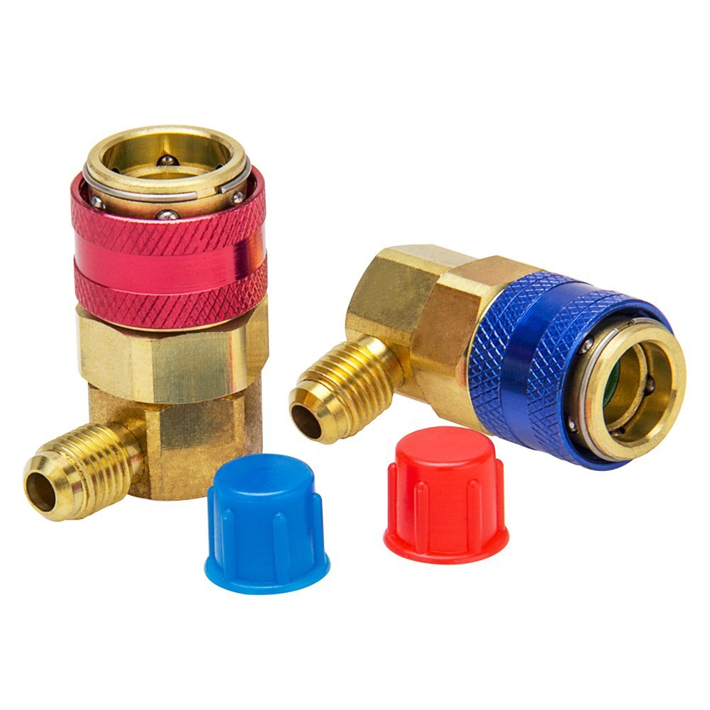 For Car AC Gauge AC High & Low Side Quick Connector Adapter Fitting Coupler Kit