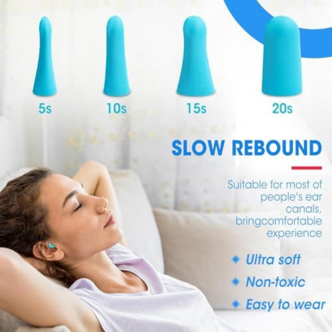 200pcs Ear Plugs Soft Foam Sleep 100pair Travel Noise Shooting Working Lot Bulk