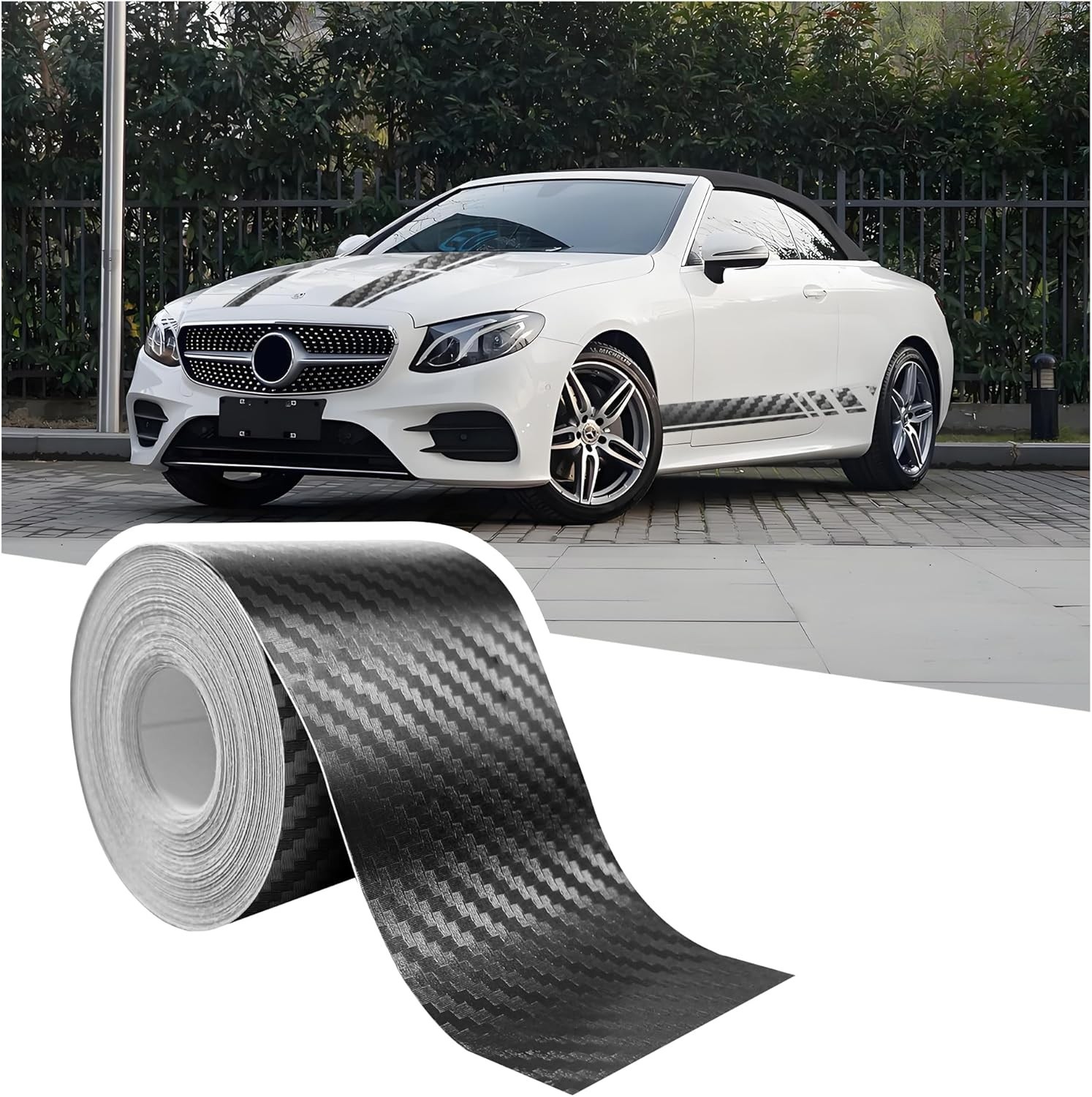 Universal Auto Carbon Fiber Trim Tape 2 Inch Wide – Durable Exterior Decoration