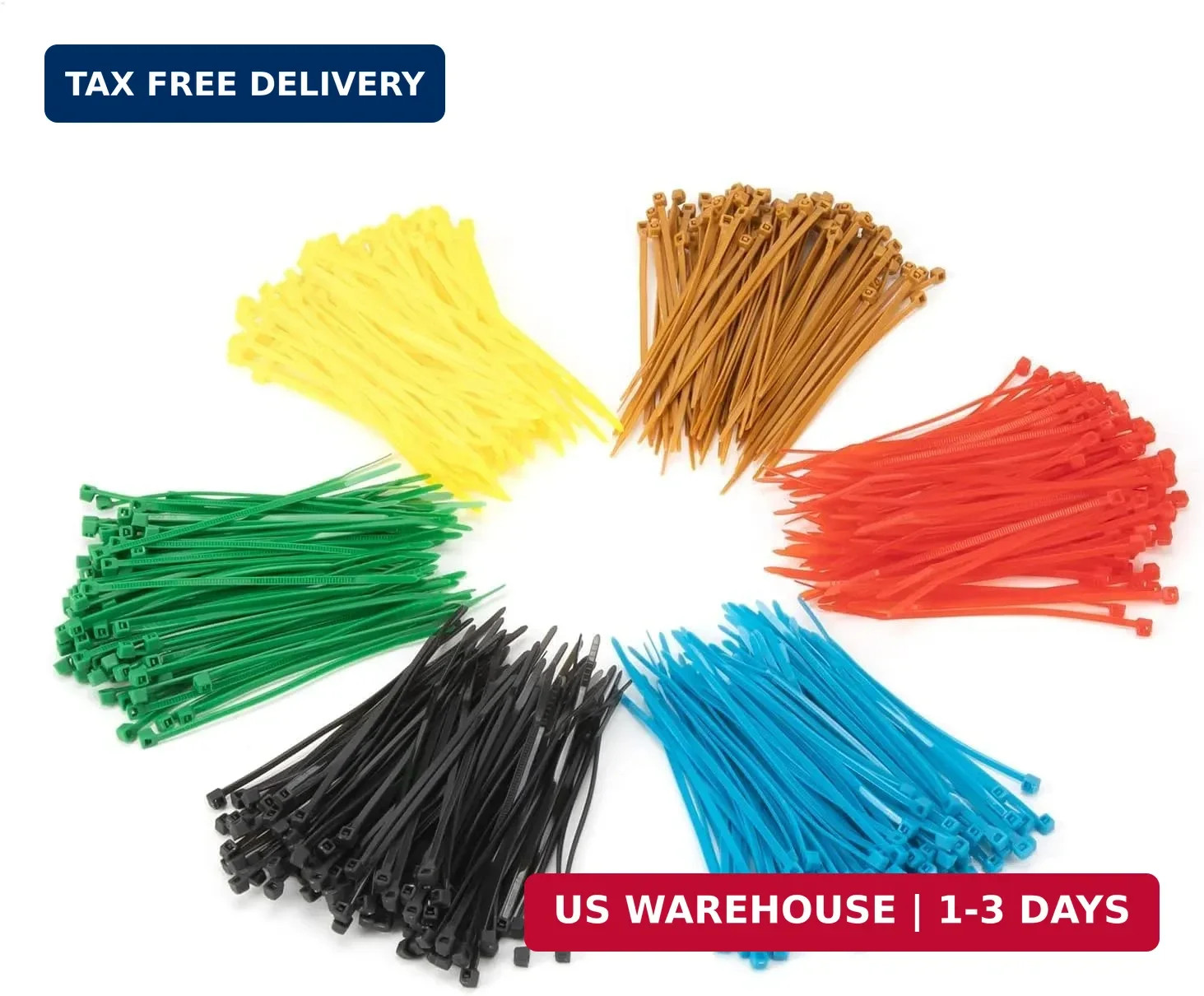XINGO 1400 PCS Colored Zip Ties 8 Inch, Multicolor Zip Ties, Mix Packed 14 Color