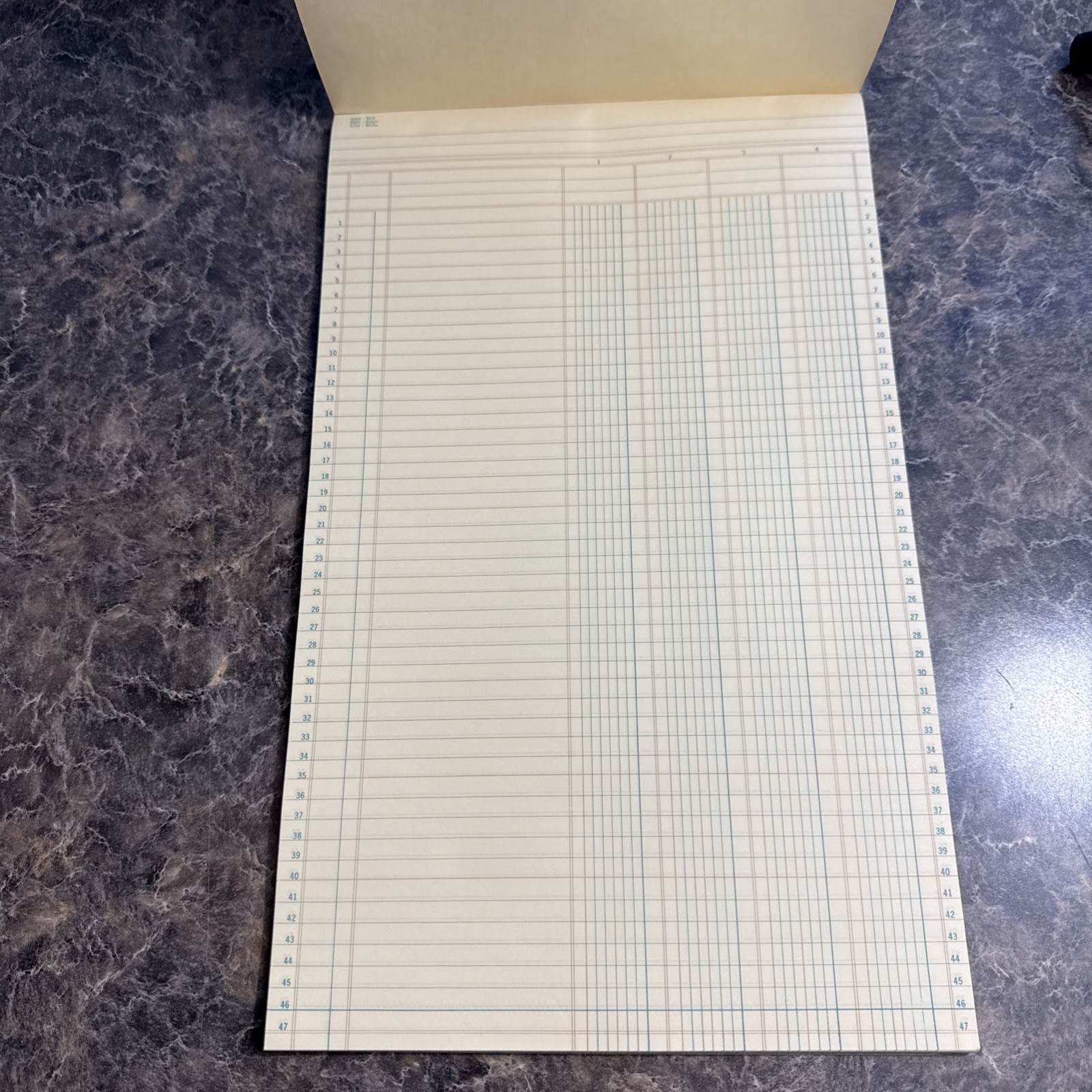 Boorum & Pease columnar pad 4 Columns With 50 Sheets 4904 VINTAGE