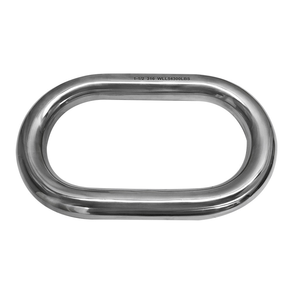 1-1/2 Inch Marine Master Link Welded SS316 Working Load Limit 54,300 Pounds
