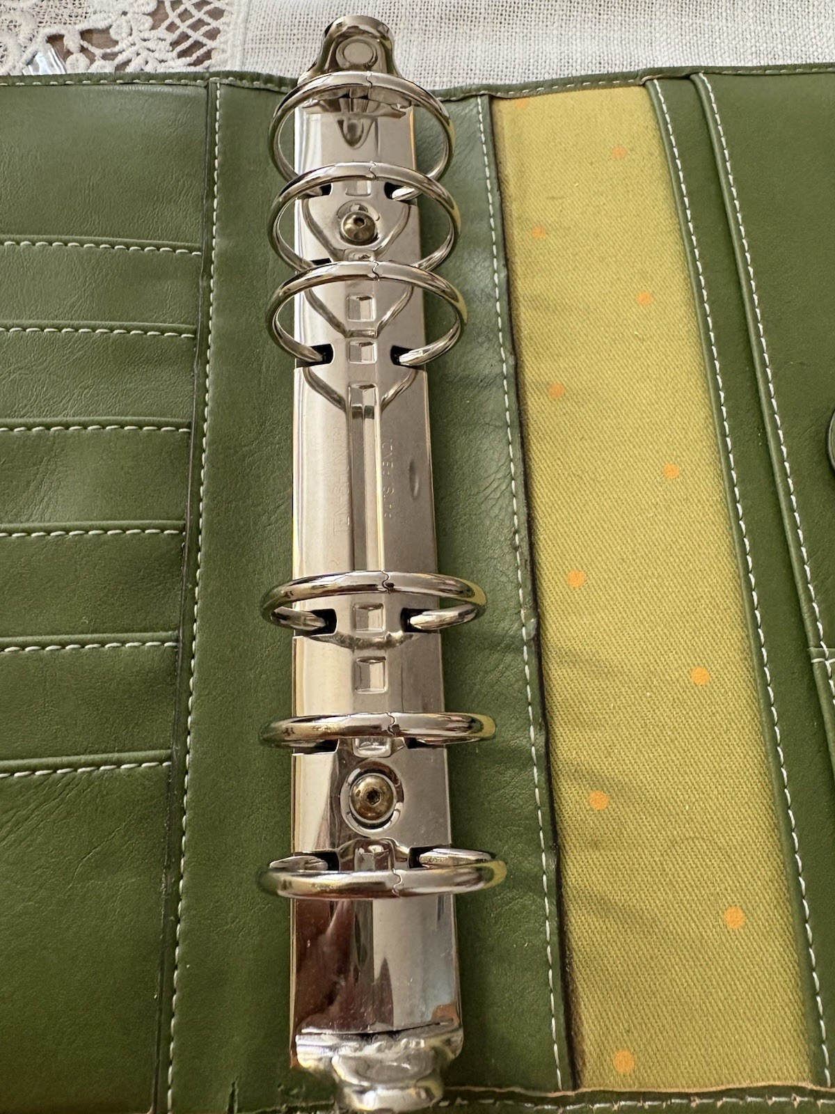 Franklin covey Compact Vintage Charlotte Full Grain Leather Olive/Green Color