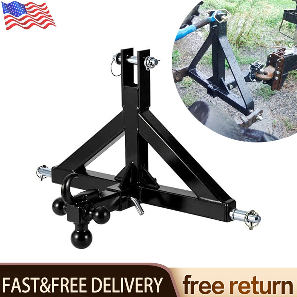 3-Point Quick Hitch 2″ Trailer Receiver For Category 1 Tractors Drawbar Attach