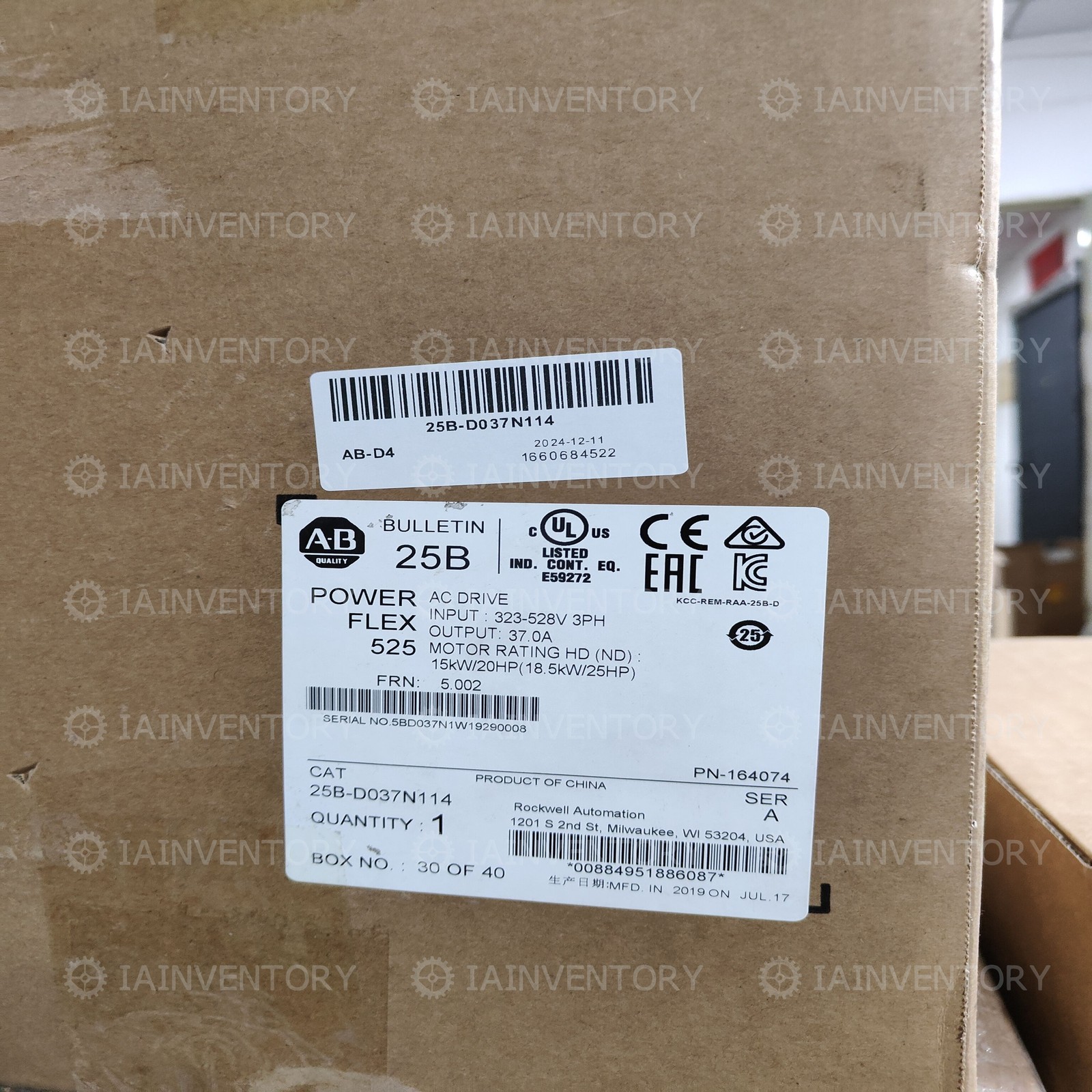 *US Stock* 1pc New sealed 25B-D037N114 Allen-Bradley 25BD037N114 Free Shipping
