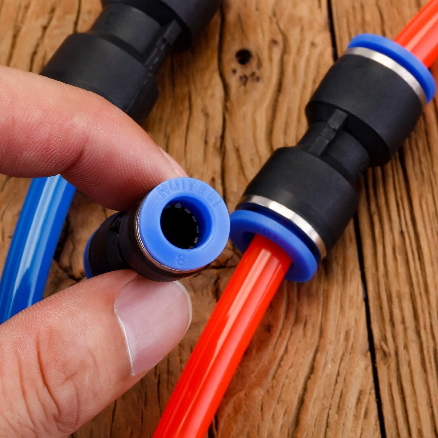 280PCS Plastic Straight Tube Connector Air Line Fittings Straight Push to link