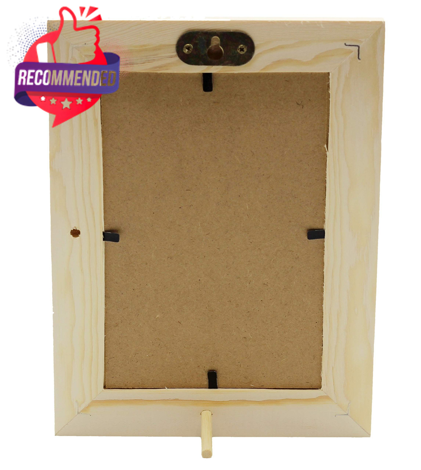 Pack Of 6 – Unfinished Solid Pine Wood Picture Frames For Arts & Crafts, Diy