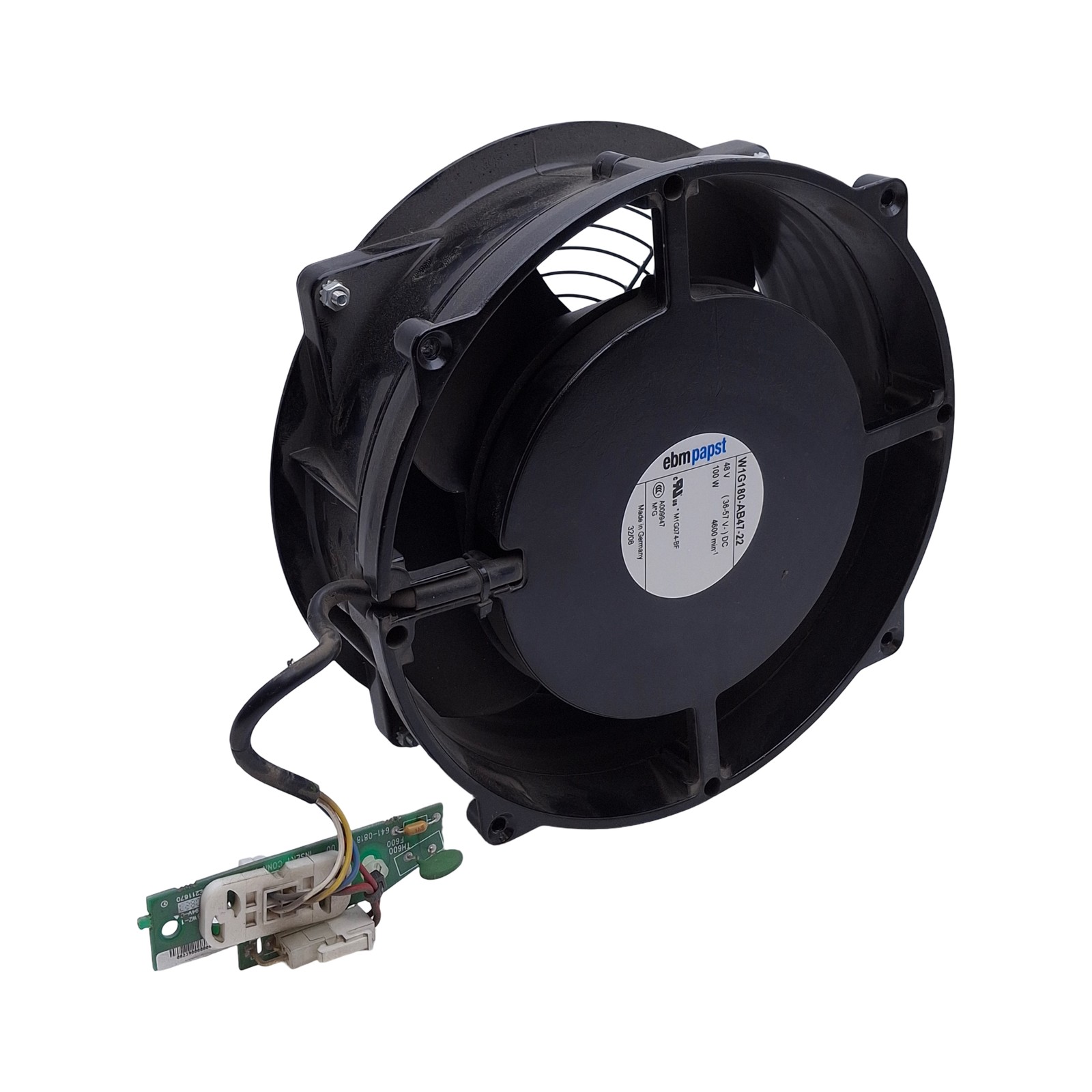 EBM Papst W1G180-AB47-22 Tubaxial DC Fan, ø200mm x 70mm, 48VDC 100W, 4600RPM
