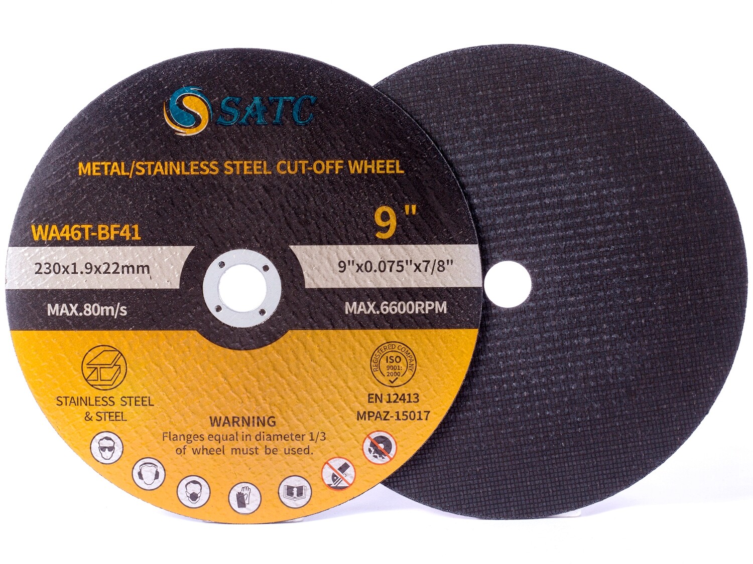 10 Pack 9″ x .075″ x 7/8″ Cut-off Wheels Metal Cutting Wheel 9Inch Cutting Discs