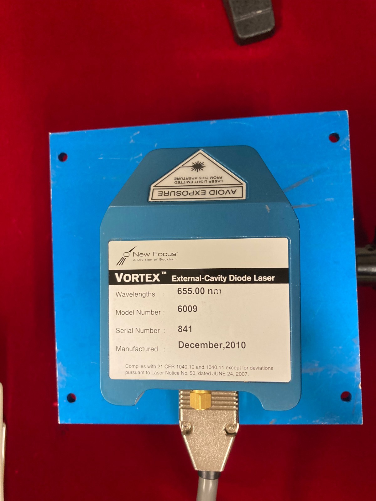New Focus Model 6009 ECDL System 655 nm 15mW in factory REBUILT condition SLM !