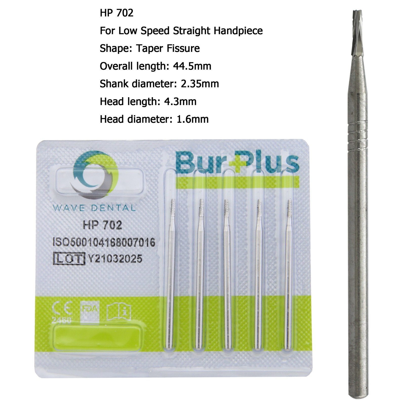 WAVE Dental Carbide Burs HP Long Surgical Burs For Straight Handpiece 703L 702